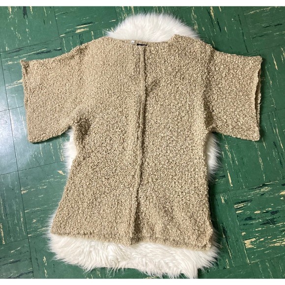 Cheap Monday Zyracuse Sweater Women Sz Small Tan Teddy Boho Chunky Knit Fall - Picture 2 of 9